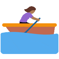 emojivid woman emoji boat activity Sticker