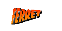 text animal wordart ferret Sticker