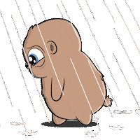 Sad Rain Sticker by Fugz Official