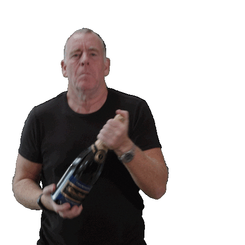 Champagne Sticker by Ron Blaauw