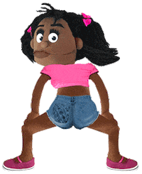 trap queen dance Sticker by Fluffy Friends