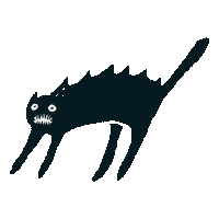 Cat Shock Sticker by krist menina