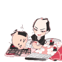 shu-cream oshiri momoman 百と卍 momomanji Sticker
