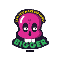 Black_Owl_Design logo skeleton designer bigger Sticker