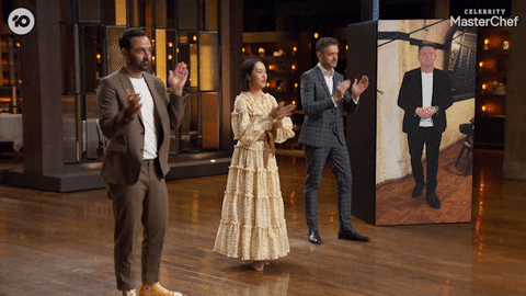 Celebrity Masterchef Clap GIF by MasterChefAU