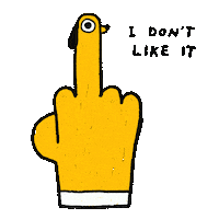 iamjohnbond dog no hand middle finger Sticker