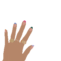 scribbledinpink yay hand nails bling Sticker