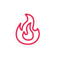 Fire Burn Sticker by Visser & Visser