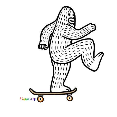 Play Skating Sticker by Frank Ape