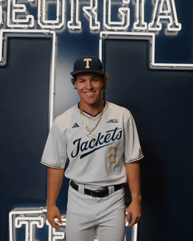 Georgia Tech Baseball GIF by Georgia Tech Yellow Jackets
