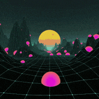 Fiftyrock neon vaporwave geometry vapor GIF