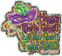 Mardi Gras Glitter Sticker
