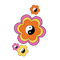 Yin Yang Flower Sticker by Frasier Sterling Jewelry