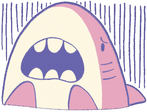 Graphic Novel Shark Sticker