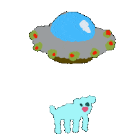 2TAILDOG alien ufo abduction ufo abduction Sticker