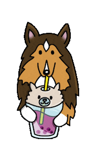 Dog Cartoon Sticker by TEHZETA