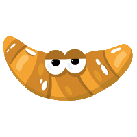 Croissant Sticker by Paris La Boutique