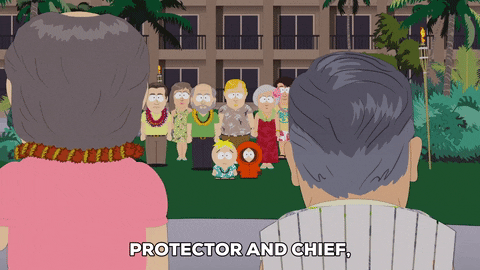 kenny mccormick hawaii GIF by South Park 