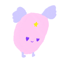 Pink Star Sticker by Paola Hibiki