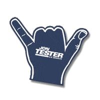 Jon_Tester blue hand election 2024 Sticker
