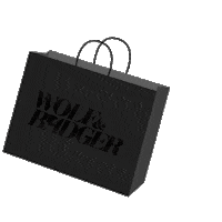wolfandbadger shopping shoppingbag wolfandbadger wolf badger Sticker