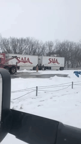 Debris Scattered Across Interstate 70 in Missouri Following Multi-Vehicle Pile-Up