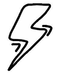 Lightning Thunder Sticker by Coastal Culture Sports