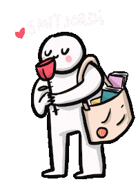 Sant Jordi Rosa Sticker