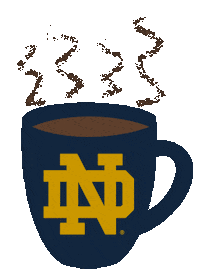 Good Morning Coffee Sticker by University of Notre Dame