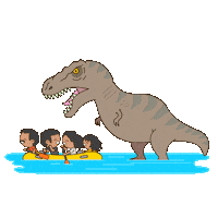 Run Away T Rex Sticker by Jurassic World
