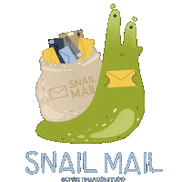 christinarosestudio snail stationary greeting card snails Sticker