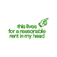 Grawewohnen rent rent free in my head grawe Sticker