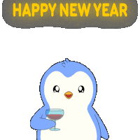 New Year Penguin Sticker by Pudgy Penguins