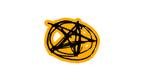 Pentagram Sticker by Thriller Records
