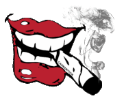 smoke lips Sticker by Cannabition Cannabis Museum