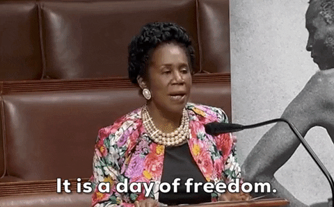 Sheila Jackson Lee Juneteenth GIF by GIPHY News