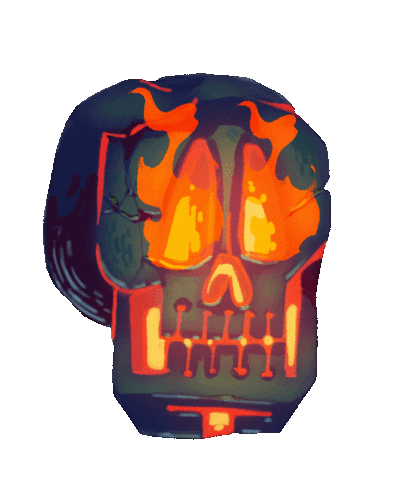 Fire Skull Sticker
