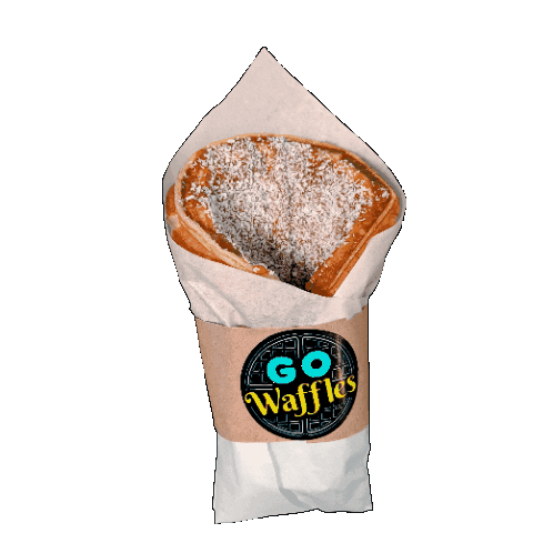 GoWaffles giphyupload sweet spin dessert Sticker