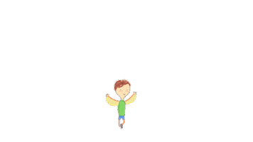 Cartoon Flying Sticker by Pablo