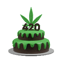 Birthday Weed Sticker by AROYA.IO