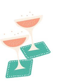 happy hour drinks Sticker