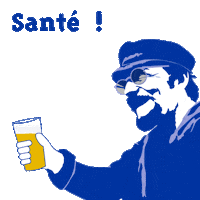 Beer Cheers Sticker by La Raoul