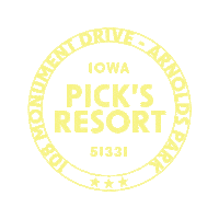 PicksResort picks boji okoboji arnoldspark Sticker