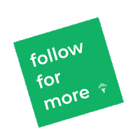 Follows Green Square Sticker by Bluepark