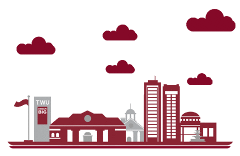 Texas Womans University College Sticker by TXWomans