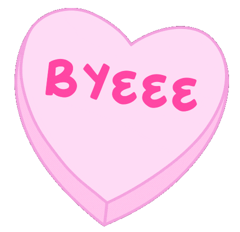Valentines Day Goodbye Sticker