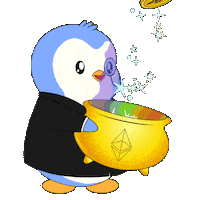 Make It Rain Money Sticker by Pudgy Penguins