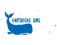 Waving Blue Whale Sticker by Entdecke das Blaue in Dir.