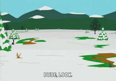 snow ending credits GIF by South Park 