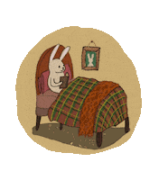 tussendekaften bunny books reading bed Sticker